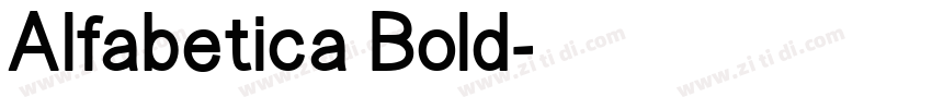Alfabetica Bold字体转换